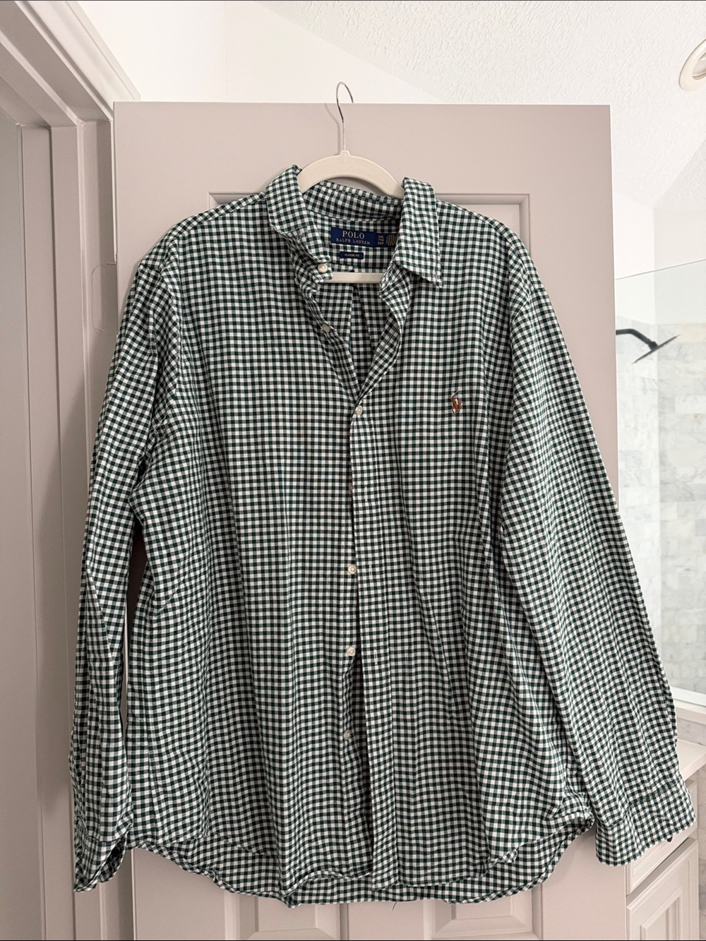 Polo Ralph Lauren Green Gingham Button-Up Shirt